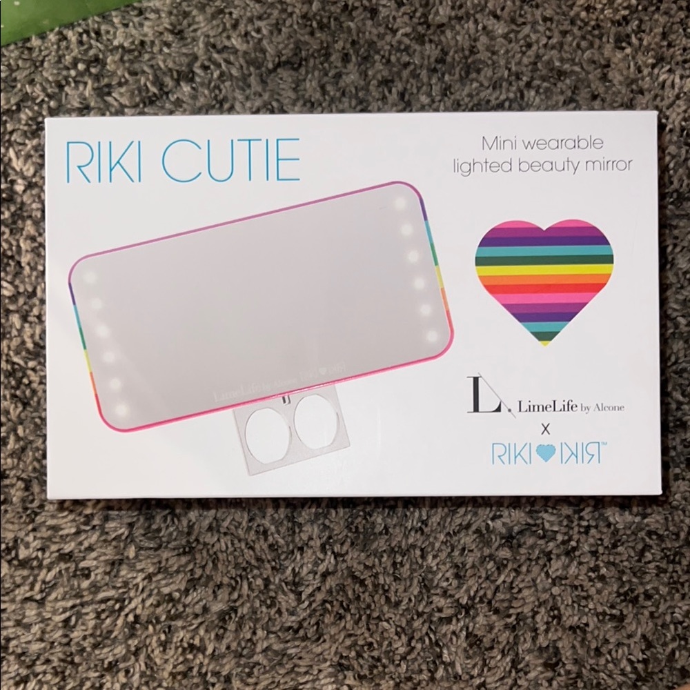 LimeLife by Alcone RIKI CUTIE Mini Wearable Lighted Beauty Mirror - Rainbow